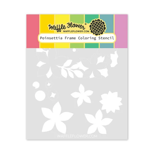 Waffle Flower Crafts - Stencils - Poinsettia Frame