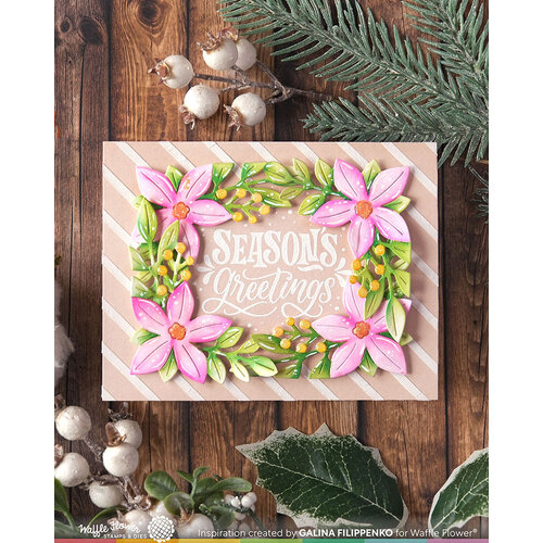 Waffle Flower Crafts - Stencils - Poinsettia Frame