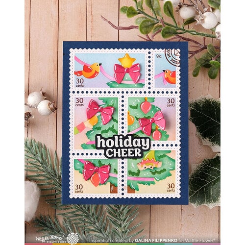 Waffle Flower Crafts - Postage Collage Collection - Stencils - Vertical Tree 4 Waffle Flower Crafts - Postage Collage Collection - Stencils - Vertical Tree