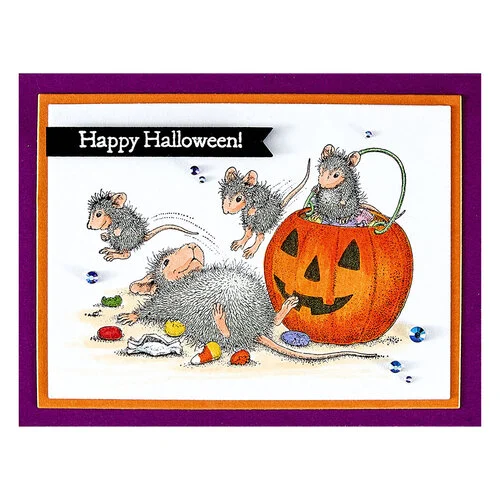 Spellbinders - Tree-Mendous Christmas Collection - Cling Mounted Rubber Stamps - Trick or Treat 4 Spellbinders - Tree-Mendous Christmas Collection - Cling Mounted Rubber Stamps - Trick or Treat