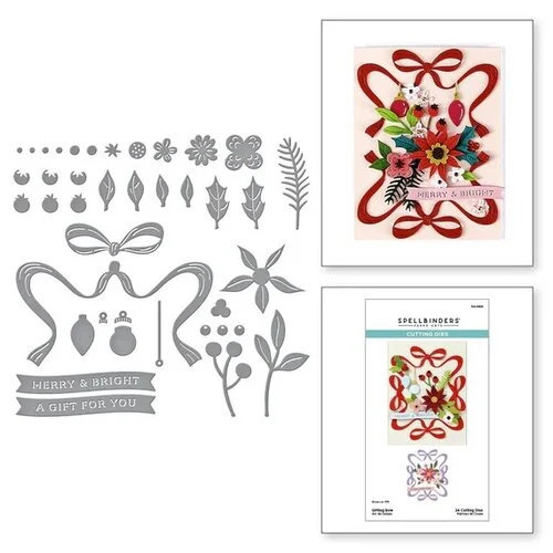 Spellbinders - Merry Moments Collection - Etched Dies - Gifting Bow