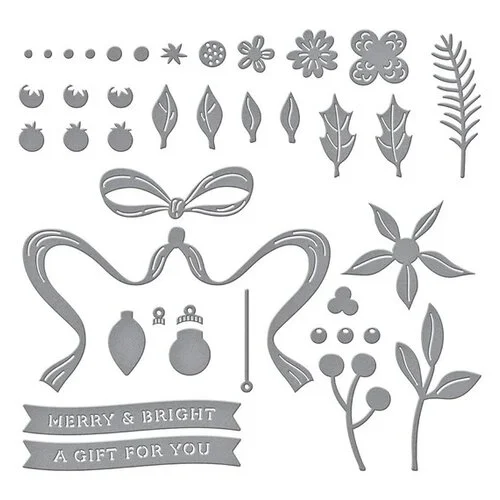 Spellbinders - Merry Moments Collection - Etched Dies - Gifting Bow