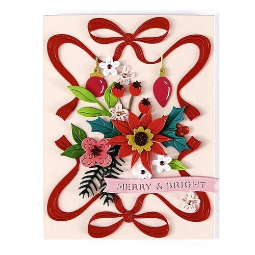 Spellbinders - Merry Moments Collection - Etched Dies - Gifting Bow