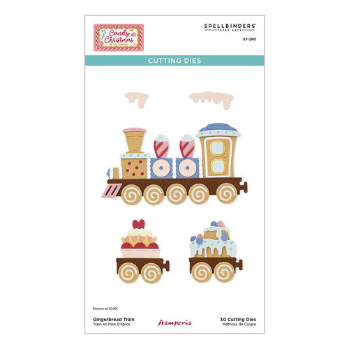 Spellbinders - Candy Christmas Collection - Etched Dies - Gingerbread Train