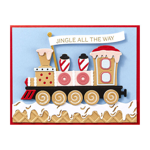 Spellbinders - Candy Christmas Collection - Etched Dies - Gingerbread Train