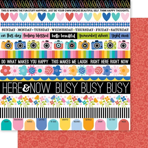 Bella Blvd - Documented Collection - 12 x 12 Double Sided Paper - Documented Borders