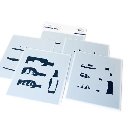 Pinkfresh Studio - Whispering Views Collection - Stencils - Message In A Bottle