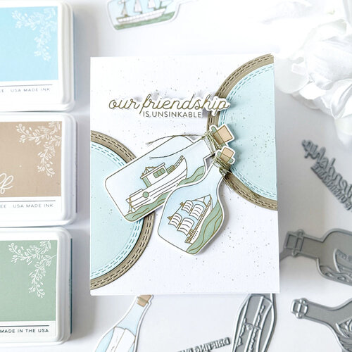Pinkfresh Studio - Whispering Views Collection - Stencils - Message In A Bottle
