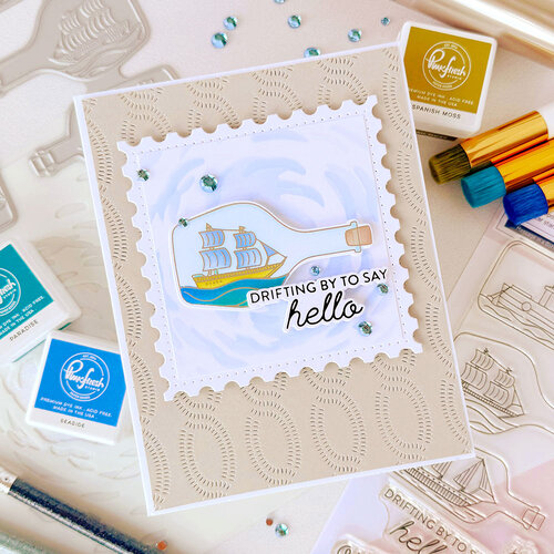 Pinkfresh Studio - Whispering Views Collection - Stencils - Message In A Bottle