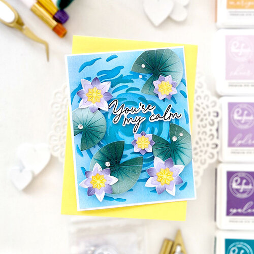 Pinkfresh Studio - Whispering Views Collection - Dies - Tranquil Water Lilies 3 Pinkfresh Studio - Whispering Views Collection - Dies - Tranquil Water Lilies