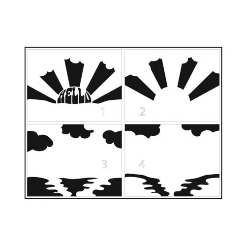 The Crafter's Workshop - Layering Stencils - Hello Sunshine 1 The Crafter's Workshop - Layering Stencils - Hello Sunshine