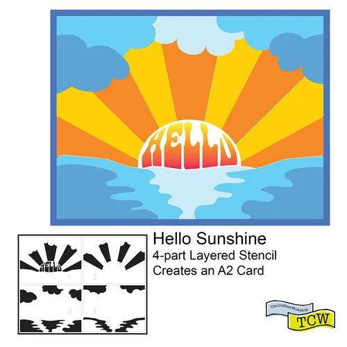 The Crafter's Workshop - Layering Stencils - Hello Sunshine 3 The Crafter's Workshop - Layering Stencils - Hello Sunshine