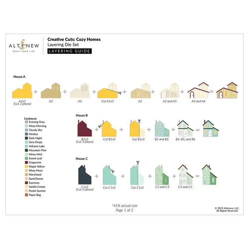 Altenew - Layering Dies - Creative Cuts - Cozy Homes 2 Altenew - Layering Dies - Creative Cuts - Cozy Homes