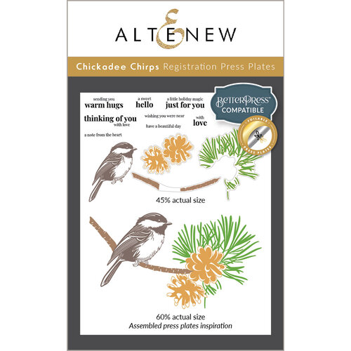 Altenew - Press Plate - Chickadee Chirps 1 Altenew - Press Plate - Chickadee Chirps
