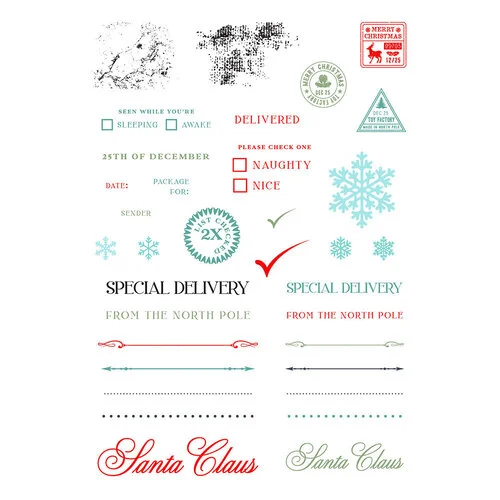 LDRS Creative - Cozy Corners Collection - Clear Photopolymer Stamps - North Pole Collage