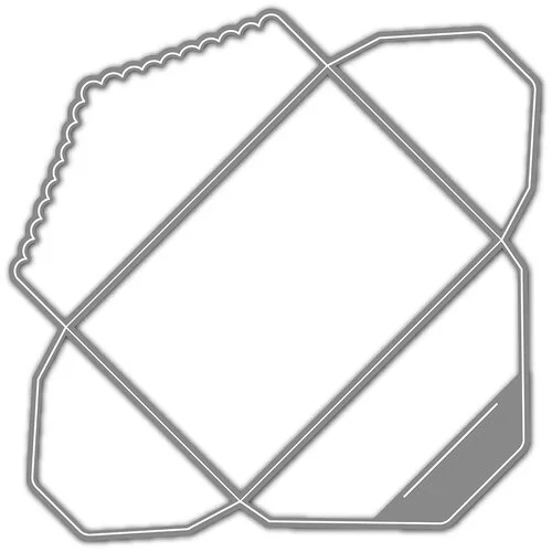 LDRS Creative - Cozy Corners Collection - Dies - Gift Card Scallop Envelope