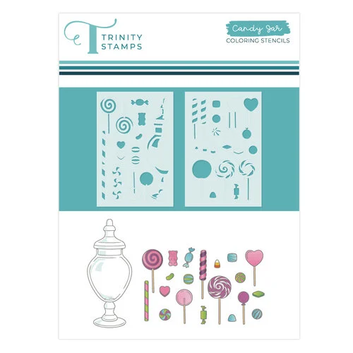 Trinity Stamps - Coloring Stencils - Candy Jar