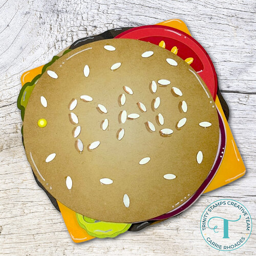Trinity Stamps - Dies - Buildable Burger - Circle Card Add-On