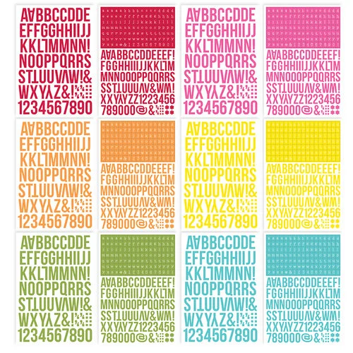 Simple Stories - Color Vibe Collection - Sticker Book - Alpha - Brights