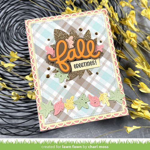 Lawn Fawn - Lawn Cuts - Dies - Scripty Fall Outline Add-On