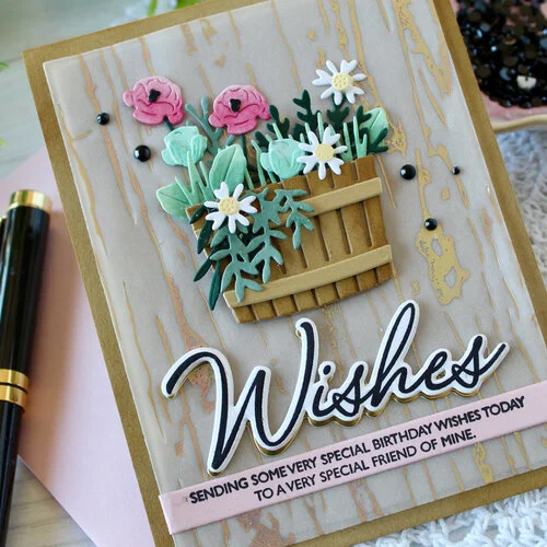 Papertrey Ink - Hot Foil Plate - Rustic Wood Grain