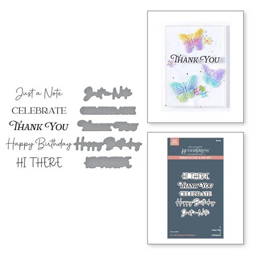 Spellbinders - BetterPress Letterpress System - For Life's Moments Sentiments Press Plates and Dies Bundle 9 Spellbinders - BetterPress Letterpress System - For Life's Moments Sentiments Press Plates and Dies Bundle