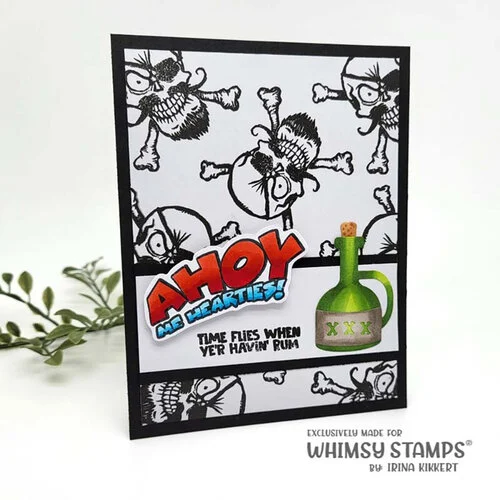 Whimsy Stamps - Clear Photopolymer Stamps - Blimey Pirates