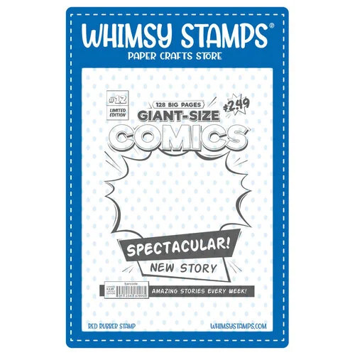 Whimsy Stamps - Cling Mounted Rubber Stamps - Comic Book Page 1 Whimsy Stamps - Cling Mounted Rubber Stamps - Comic Book Page