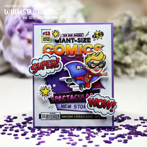 Whimsy Stamps - Cling Mounted Rubber Stamps - Comic Book Page 2 Whimsy Stamps - Cling Mounted Rubber Stamps - Comic Book Page