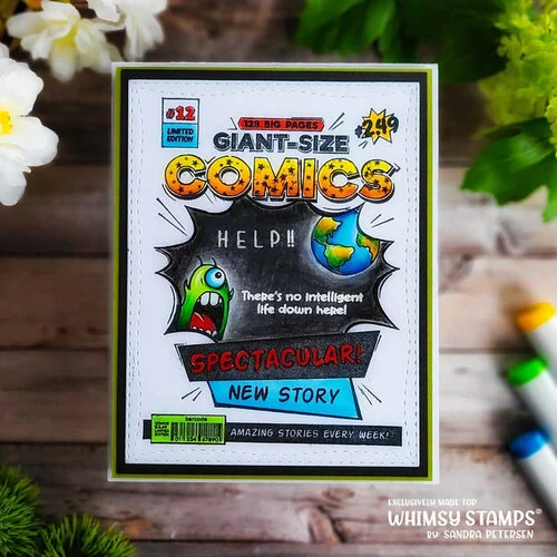 Whimsy Stamps - Cling Mounted Rubber Stamps - Comic Book Page 4 Whimsy Stamps - Cling Mounted Rubber Stamps - Comic Book Page