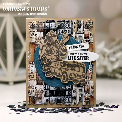 Whimsy Stamps - Dies - Firefighter 3 Whimsy Stamps - Dies - Firefighter