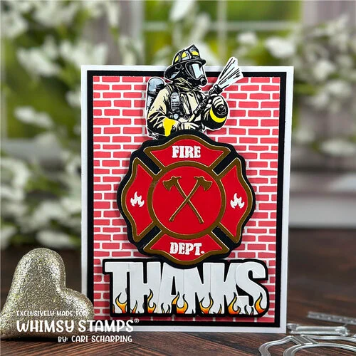 Whimsy Stamps - Dies - Firefighter 6 Whimsy Stamps - Dies - Firefighter