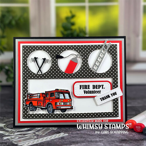 Whimsy Stamps - Dies - Firefighter 7 Whimsy Stamps - Dies - Firefighter