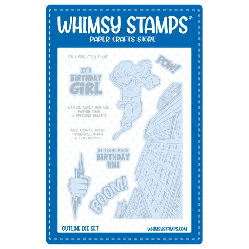 Whimsy Stamps - Dies - It's Birthday Girl 1 Whimsy Stamps - Dies - It's Birthday Girl