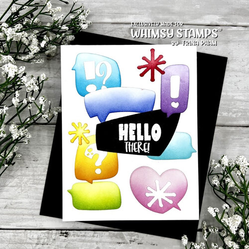 Whimsy Stamps - Dies - Comic Speech Bubbles 2 3 Whimsy Stamps - Dies - Comic Speech Bubbles 2
