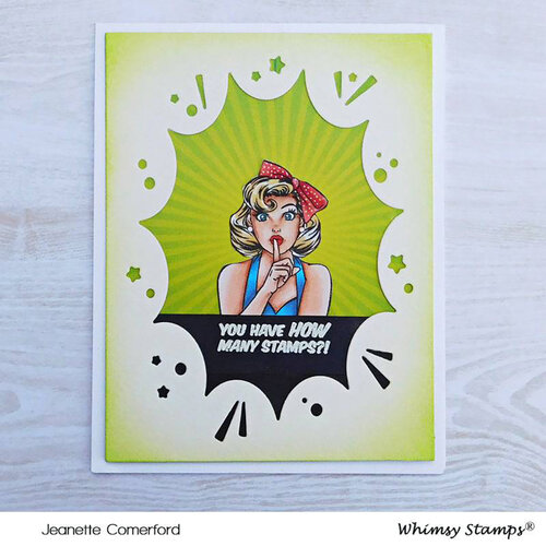 Whimsy Stamps - Dies - A2 Comic Burst 2 Whimsy Stamps - Dies - A2 Comic Burst