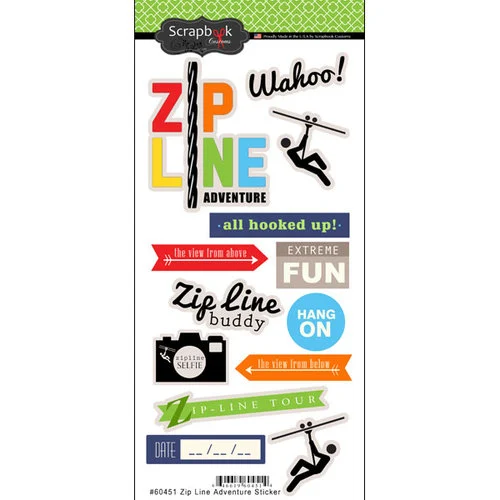 Scrapbook Customs - Cardstock Stickers - Zip Line Adventure 1 Scrapbook Customs - Cardstock Stickers - Zip Line Adventure