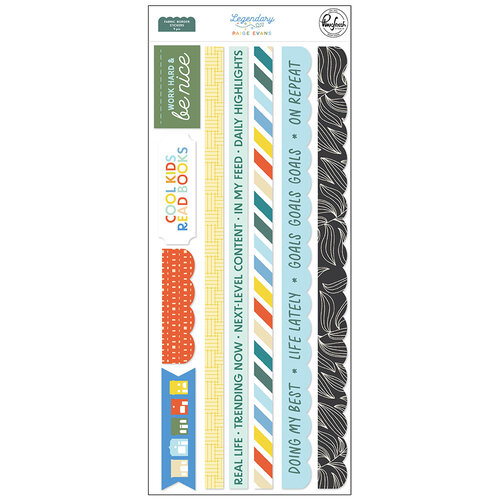 Pinkfresh Studio - Paige Evans - Legendary Collection - Stickers - Fabric Border 1 Pinkfresh Studio - Paige Evans - Legendary Collection - Stickers - Fabric Border