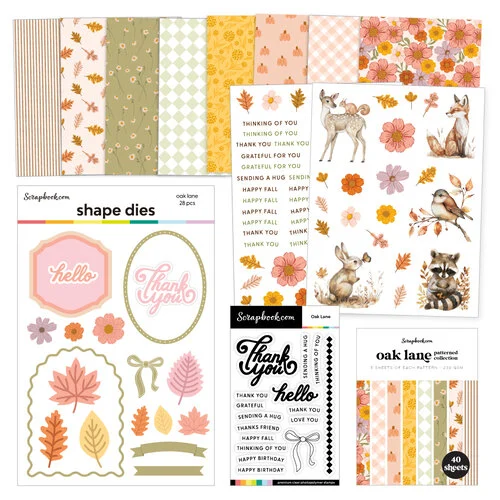 Scrapbook.com - Oak Lane Bundle - Dies, Paper, Stamps 1 Scrapbook.com - Oak Lane Bundle - Dies, Paper, Stamps