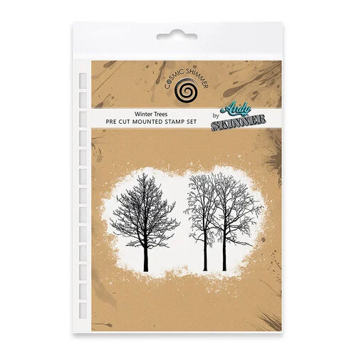 Cosmic Shimmer - Pre-Cut Rubber Stamps - Winter Trees 1 Cosmic Shimmer - Pre-Cut Rubber Stamps - Winter Trees