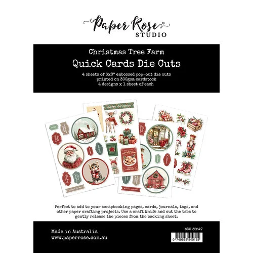 Paper Rose - Christmas Tree Farm Collection - Quick Cards Die Cuts