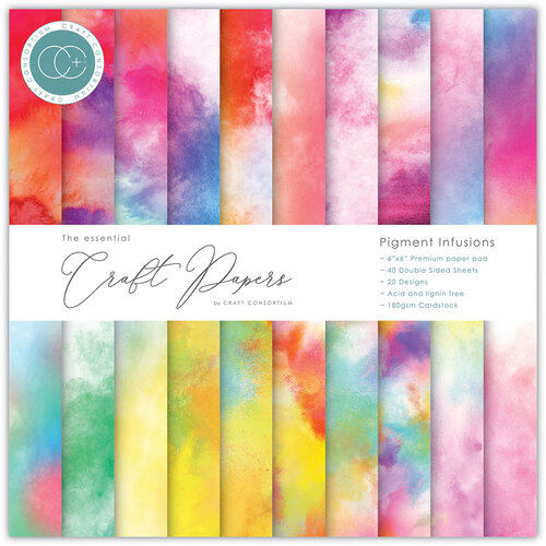 Craft Consortium - 6 x 6 Paper Pad - Pigment Infusions