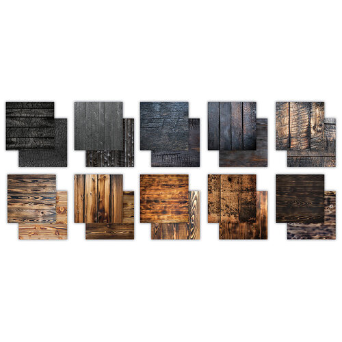 Craft Consortium - 12 x 12 Paper Pad - Scorched Wood 2 Craft Consortium - 12 x 12 Paper Pad - Scorched Wood