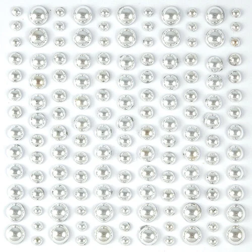 Craft Consortium - The Essential Embellishments - Adhesive Pearls - Silver