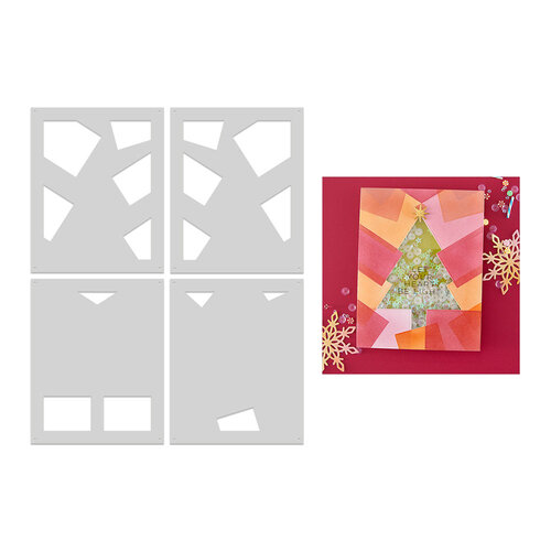 Hero Arts - Very Merry Collection - Color Layering Stencils - Tree 3 Hero Arts - Very Merry Collection - Color Layering Stencils - Tree