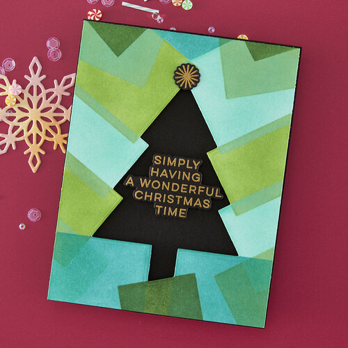 Hero Arts - Very Merry Collection - Die And Stencil Bundle - Tree