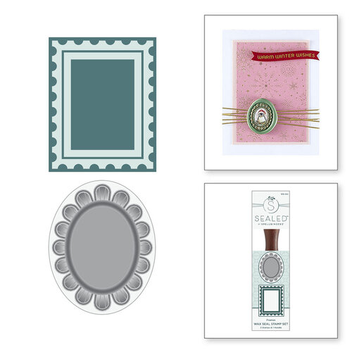 Spellbinders - Holiday Magic Collection - Wax Seal Stamps - 2 Pack Frames