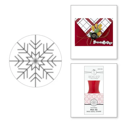 Spellbinders - Holiday Magic Collection - Mini 3D Wax Seal - Snowflake