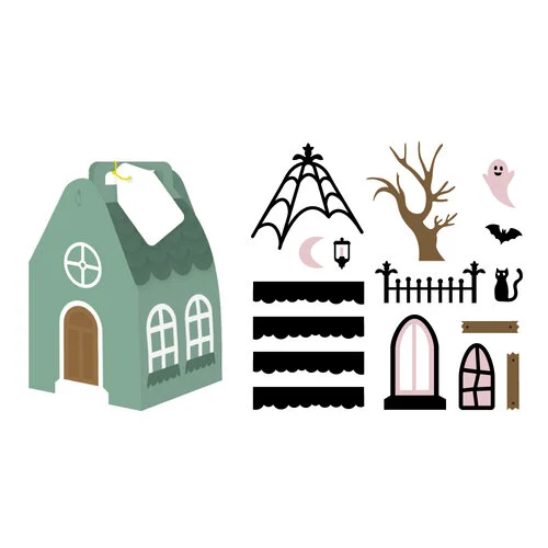 Scrapbook.com - Decorative Die Set - House Treat Box with Halloween Add-On Bundle 1 Scrapbook.com - Decorative Die Set - House Treat Box with Halloween Add-On Bundle
