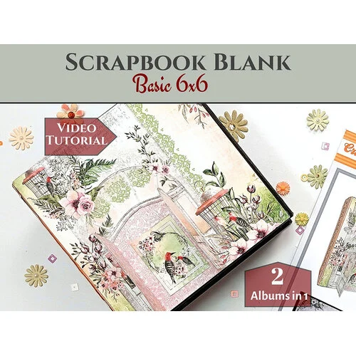 CrafTreat - Scrapbook Blanks - 6 x 6 Basic Album - Black And Kraft